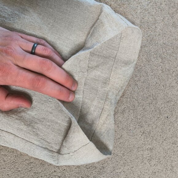 Toni T Denmark Flax Linen Coastal Lagenlook Wide Leg Stretch Boho Pants 22 Plus - Picture 4 of 10